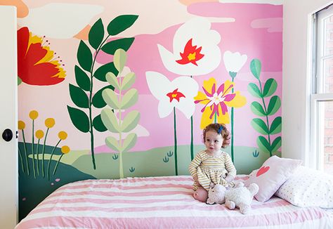 A Hand Painted Wall Mural - Say Yes Child's Room, Nursery Mural, Nursery Wall Murals, Nursery Walls, Kids Wall Murals, Murals For Kids, Bedroom Murals, Wall Murals Painted, Mural Wall Art