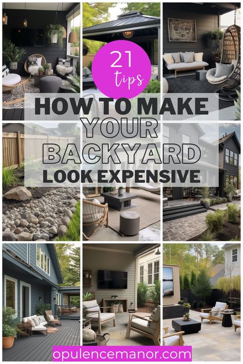 how to transform your backyard into a luxurious oasis on a budget.  Pictures of incredible decks and patios that you can do DIY Design, Home Décor, Gardening, Decoration, Backyard Entertaining Area, Backyard Entertaining Space, Backyard Sitting Areas, Outdoor Entertaining Area, Backyard Patio