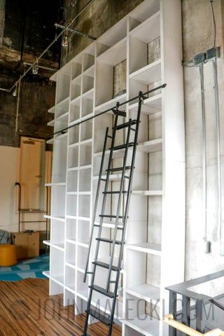 How to Make a 13ft Tall Bookcase : 5 Steps (with Pictures) - Instructables Home Décor, Studio, Home, Home Libraries, Built In Bookcase, Ladder Bookshelf, Tall Shelves, Tall Bookshelves, Bookshelves Diy