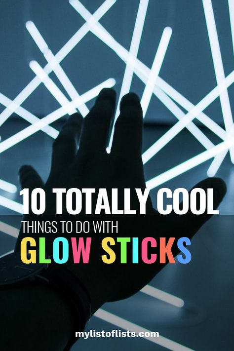 10 Totally Cool Things to Do With Glow Sticks - My List of Lists Glow Sticks, Glow, Venom, Volleyball, Cozy Mysteries, Glow Party, Glow Sticks In Pool, Diy Glow, Glow Stick Party