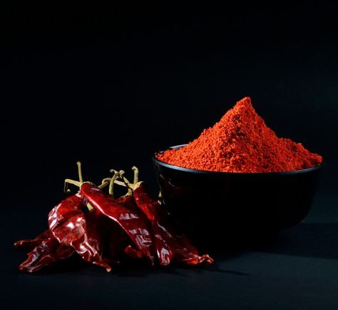 Chilly powder in black bowl with red chi... | Premium Photo #Freepik #photo #food #red #black #indian Food Photography, Black Bowl, Spices Photography, Red Chilli, Chilli Powder, Dried Chillies, Chilli, Chilli Spice, Coffee Label