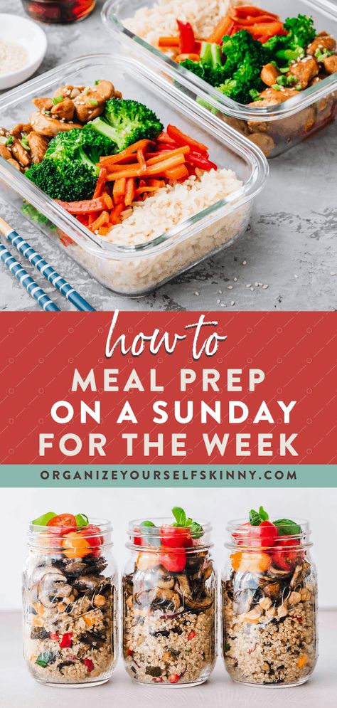 How To Do Weekly Meal Prep On Sunday For The Entire Week Meal Prep For Work, Family Meal Prep, Meal Prep Menu, Meal Prep For Beginners, Meal Prep Guide, Best Meal Prep, Meal Prep Plans, Healthy Lunch Meal Prep, Easy Healthy Meal Prep