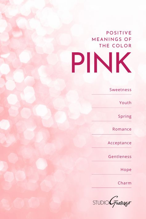All colors have meanings and associations behind them. Here is a list of the top positive connotations for the color pink. Click through to read more about the history of how pink has been used, as well as neutral and negative meanings behind pink. #colormeanings #branding #colortheory Mary Kay, Pink, Libra, Pink Meaning Color, Quotes About Pink Color, Color Meanings, Pink Quotes Color, Color Personality, Color Symbolism