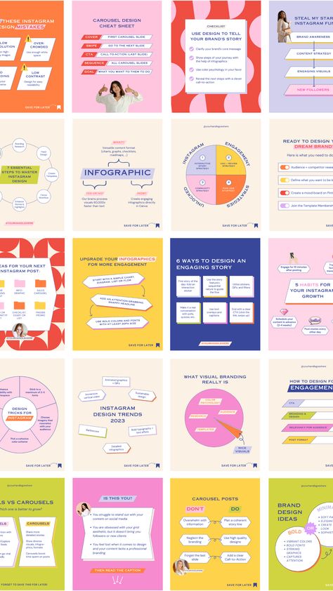30+ fully customisable Canva Instagram template to create audience engaging charts and infographics posts for your online business. Nothing speaks better and more expert than figures and numbers and that is why we created this infographics template pack for Instagram. Educate your followers with infographics and establish your expert status for your niche. Instagram post templates | Canva | pie charts | pyramid chart | infographics | online business owner | coaches | course creators Instagram Design, Design, Instagram, Web Design, Social Media Branding, Social Media Template, Social Media Infographic Design, Social Media Infographic, Social Media Post