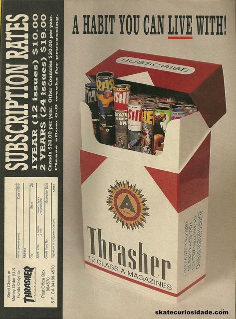 Vintage Posters, Retro, Skateboard, Vintage, Retro Posters, Thrasher Magazine, Thrasher Skate, Retro Ads, Thrasher Mag