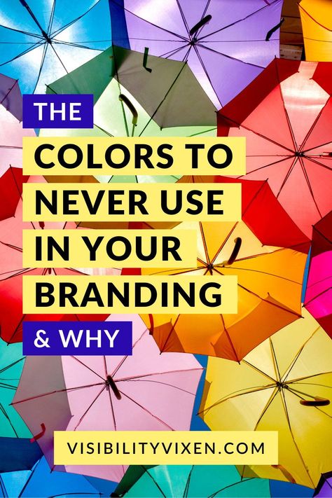 Learn about the psychology of color and why you should never use certain colors in your branding. Find out what emotions each color evokes and how they can affect your customers' reactions. Marketing Color Psychology, Colors Psychology Marketing, Logos, Colors In Marketing, Color For Business Branding, Color Scheme For Logo Design, Brand Color Psychology, Color Theory Branding, Psychology Of Color Branding