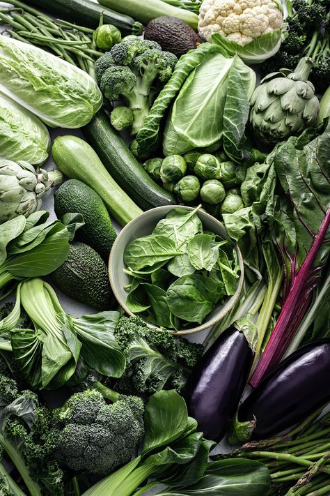 Healthy Recipes, Web Design, Green Food Photography, Green Veggies, Dark Green Vegetables, Fresh Vegetables, Greens, Vegetables Photography, Growing Food