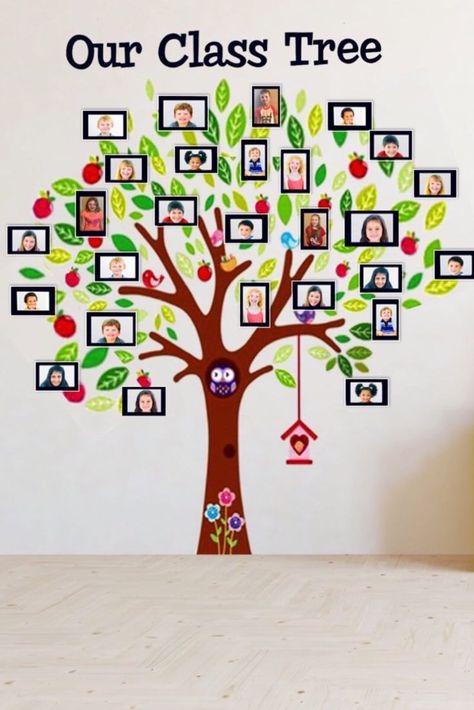 Fun classroom décor idea for elementary, preschool, kindergarten or daycare. Makes a great back to school decoration. Place pictures of your students in the frames to create a class tree to decorate your class. Pre K, Classroom Themes, Montessori, Preschool Bulletin, Kindergarten Classroom, Classroom Displays, Kindergarten Classroom Decor, Preschool Classroom, Preschool Kindergarten