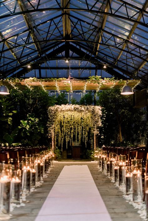 Starry Lights For Romantic Candlelit Planterra Conservatory Wedding Under the Stars #planterrawedding #planterraconservatorywedding #detroitwedding Wedding Decorations, Wedding Venues, Wedding Ceremony Ideas, Candlelit Wedding Ceremony, Candlelit Wedding, Outdoor Wedding, Romantic Candlelit Wedding, Night Wedding Ceremony, Greenhouse Wedding