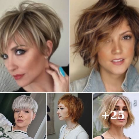 28 low-maintenance short haircuts to create a fashionable look that doesn't require a lot of time to achieve - Home Bio Short Haircuts, Short Mom Haircut Pixie Cuts, Low Maintenance Short Haircut, Longer Pixie Haircut, Low Maintenance Short Hair, Easy Short Haircuts, Thick Wavy Haircuts, Short Hair Cuts For Women, Short Wavy Haircuts