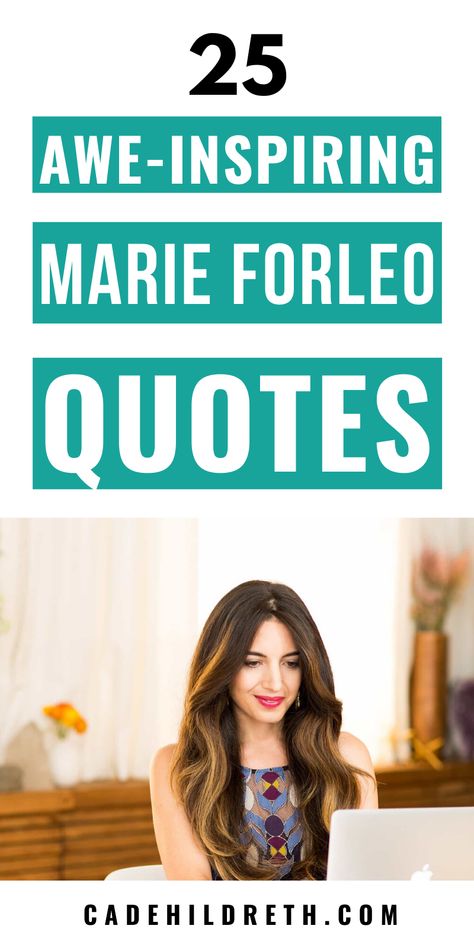 This article contains 25 of the most awe-inspiring Marie Forleo quotes released by the American life and business coach, author and famed web TV personality.  As a long-time fan of Marie Forleo, I believe they will inspire you, compel you and motivate you to think differently about your approach to life’s obstacles Marie Forleo Quotes, Bestselling Books, My Life My Rules, Marie Forleo, You Promised, Quotes To Live By, Grant Cardone, Awe Inspiring, Motivate Yourself