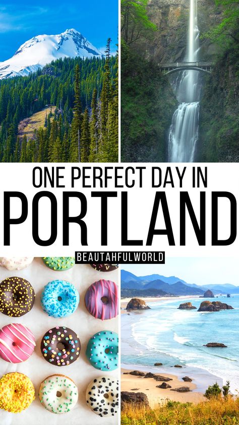 One Day in Portland Oregon Itinerary + Secret Expert Tips for 2023 Portland Oregon, Oregon Travel, Portland, Summer, Alaska, Oregon, Pacific Northwest, Oregon Vacation, Downtown Portland Oregon