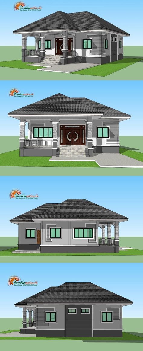 Affordable House Plans, Four Bedroom House Plans, Three Bedroom House Plan, House Plans Mansion, 3 Bedroom Bungalow, Simple House Plans, One Storey House, Bungalow Style House Plans, Modern House Plans