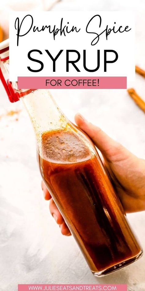 Pumpkin Spice Coffee Syrup is so easy to make at home. The perfect addition to an coffee drink! Cake, Thanksgiving, Pumpkin Spice Syrup Recipe, Pumpkin Spice Syrup, Homemade Pumpkin Spice Coffee, Homemade Pumpkin Spice Syrup, Homemade Pumpkin Spice Latte, Pumpkin Spice Latte, Pumpkin Spice Coffee