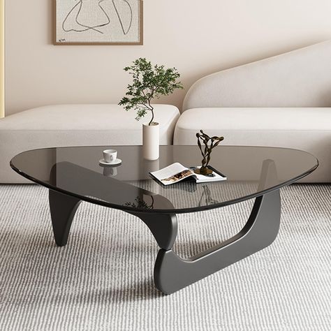 PRICES MAY VARY. 🌿Modern minimalist home: This triangular coffee table has a minimalist design with a clear glass top and elegant wooden base for a fresh mid-century look. end table living room perfect addition to any living room, reception room, office 🌿Excellent quality: The top of this coffee tables for living room is made of high-strength tempered glass, which is waterproof, wear-resistant and high-temperature resistant, and is very easy to take care of. The coffee table decorations for li Coffee Tables, Mid Century Modern Coffee Table, Modern Glass Coffee Table, Modern Coffee Tables, Triangle Coffee Table, Mid-century Modern, End Tables, Table Design, Decorating Coffee Tables