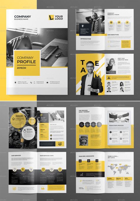 Company Profile Word Template - MS Word, AI, Vector EPS. 16 Pages Layout, Company Profile Design Templates, Company Profile Presentation, Company Brochure, Company Profile Template, Company Portfolio, Company Profile Design, Catalog Design Layout, Company Profile