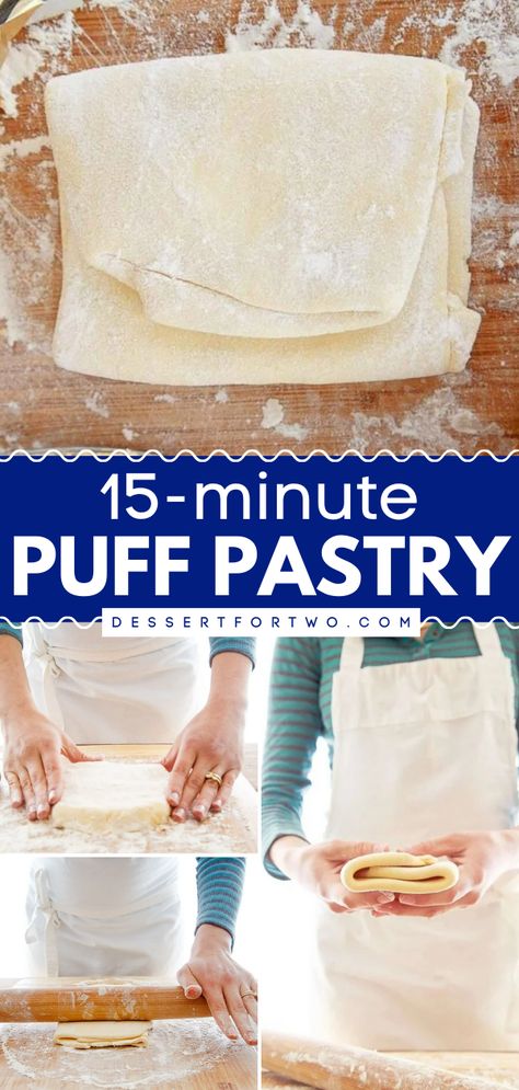 Love easy homemade staples? Turn to this small batch baking recipe for some DIY bread! In just a few steps, you can have homemade puff pastry dough for apple turnovers, and also for other sweet and savory fillings! Desserts, Ideas, Pie, Brunch, Breads, Puff Pastry Sheets, Puff Pastry Dough, Puff Pastry Homemade, Easy Puff Pastry Recipe