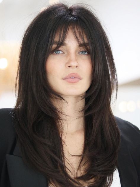 30 Banging Ways to Style Long Hair with Bangs in 2023 Long Layered Hair, Thick Hair Styles, Long Haircuts With Bangs, Long Hair With Bangs, Layered Hair With Bangs, Medium Hair Styles, Straight Hairstyles, Side Bangs Long Hair, Haircuts For Long Hair