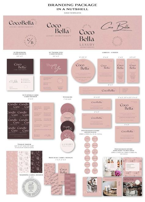 Branding Package for Candle Business, Ultimat Instagram, Packaging, Design, Logos, Packaging Ideas Business, Small Business Packaging Ideas, Branding Kit, Candle Logo Design, Candle Label Template