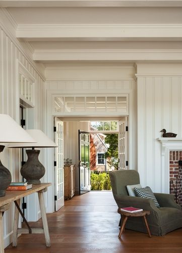 transom windows over all doors, Fairfax & Sammons Architecture, "Cape Cod" cottage, Southampton, NY