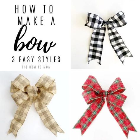 Nov 13, 2019 - A bow is the finishing touch on any DIY wreath! I'll show you three SUPER EASY ways to make a bow for a wreath, plus a few extra tips and tricks. Diy, Patchwork, Diy Wreath Bow, How To Make A Bow With Ribbon, Diy Wreath, Christmas Bows Diy, Bows Diy Ribbon, Wreath Bow, Diy Ribbon