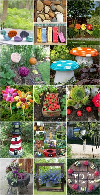 30 Adorable Garden Decorations To Add Whimsical Style To Your Lawn - Probably the cutest backyard and garden decorations. via @vanessacrafting Home Décor, Shaded Garden, Decoration, Diy, Gardening, Better Homes And Gardens, Whimsical Garden, Homemade Garden Decorations, Kew Gardens