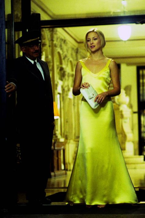 Best Movie Costumes & Iconic Dresses in film – GLAMOUR.com (UK) | Glamour UK Kate Hudson, Silk Yellow Dress, Iconic Dresses, Trending Fashion, Shirt Skirt, Classic Dress, Famous Dress, Yellow Dress, Famous Outfits