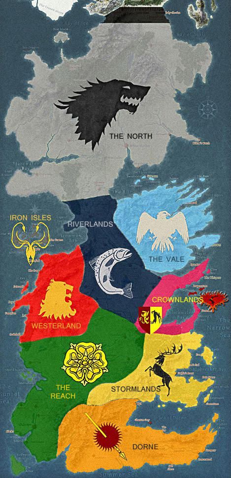 Map of Territories in Game of Thrones...just started watching the first season and i'm hooked!!! Winter is Coming..... Game Of Thrones, Game Of Thrones Houses, Game Of Thrones Map, Game Of Thrones 3, Games Of Thrones, Game Of Thrones Art, Iron Throne, Game Of Thrones Party, Gameofthrones