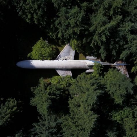 This guy lives in an airplane in the middle of the forest Videos, Airplane, Rail Car, Forest, Entertaining, Old Church, Middle, Life, Repurposed