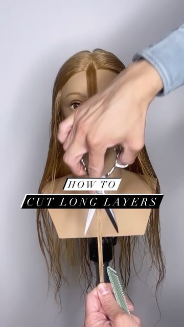 Ideas, How To Cut Your Own Hair, Hair Cutting Techniques, Diy Haircut Layers, Cut Hair At Home, Cut Your Own Hair, Hair Cut Guide, Diy Hair Layers, Easy Hair Cuts
