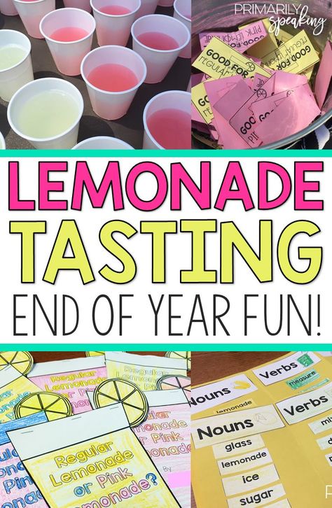 End of year theme days are a sanity saver!  My students absolutely love participating in a lemonade tasting and I love how it keeps them engaged while working on meaningful activities! Life Hacks, Pre K, Humour, End Of Year Party, End Of Year Activities, End Of School Year, End Of Year, Summer School Activities, Summer Camp Activities