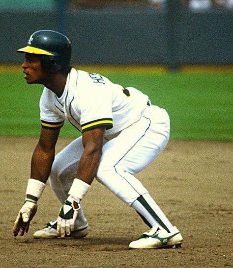 Rickey Henderson holds the MLB for most base steals til this day , 1,406. He was Inducted into Baseball Hall of Fame in 2009. Oakland Athletics, Mlb, Baseball, Mlb Players, Mlb Baseball, Rickey Henderson, Sports Baseball, American League, Oakland Athletics Baseball
