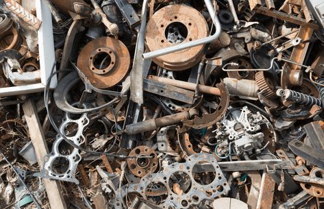 Scrap Metal for Trade in a Post-Apocalyptic World Metal, Metal Art, Recycling, Aluminum Recycling, Scrap Metal, Car Parts, Types Of Metal, Scrap Recycling, Scrap Metal Art