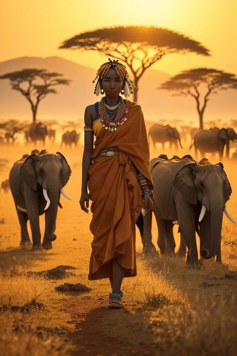 Amidst her Maasai tribe, young Kaya... - The African History Africa, Maasai People, African Tribes, Africa Tribes, African Culture, African Wildlife, African People, African, Africa People