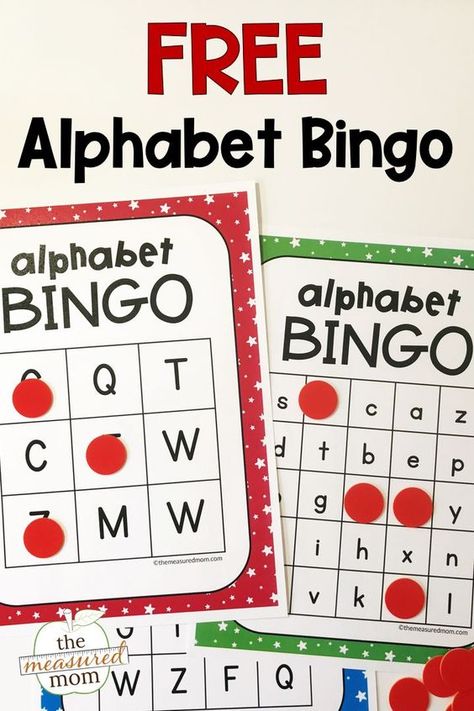 FREE Printable Alphabet Bingo Cards - Homeschool Giveaways Phonics Activities, Pre K, Alphabet Games, Alphabet Bingo, Alphabet Activities, Letter Recognition Games, Letter Activities, Alphabet Preschool, Abc Bingo