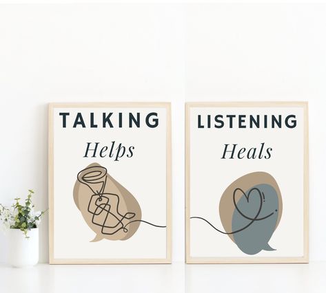 Talking Helps - Therapy Poster - Counseling wall art - Mental health wall art - Therapy office decor - Psychology -Digital download - Poster by BeBraveBoutiqueStore on Etsy Coaching, Counseling Posters, Mental Health Therapist Office, Counseling Wall Art, Therapist Office, Therapist Office Decor, Therapist Office Decor Private Practice, Counseling Decor, Counselors Office Decor