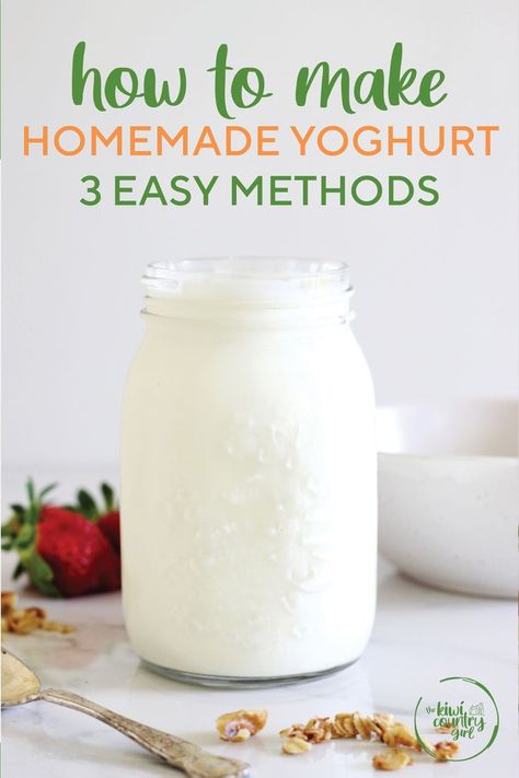 Making yoghurt (or yogurt) at home is easier than you think and is so much cheaper than buying it. Here is my guide for how to make yoghurt at home with only milk and yoghurt using three simple methods including the slow cooker, oven and a yoghurt maker as well as how to make Greek yoghurt. It's the perfect healthy homemade snack or breakfast! Snacks, Thermomix, Slow Cooker, Homemade Yoghurt Recipes, Yogurt Maker, Homemade Yogurt, Homemade Yogurt Recipes, Yoghurt Recipe, Making Yogurt