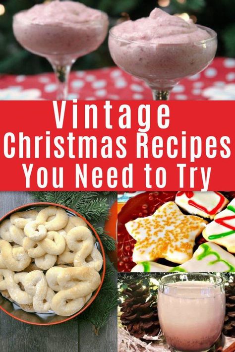 Vintage Christmas recipes can bring back memories of past Christmases and help keep family traditions alive. This year bring out some of your old favorites and try some of these as well. Plus check out a terrifying vintage recipe you'll want to skip. Nostalgic Christmas Recipes, Old Fashioned Christmas Recipes Sweets, Appalachian Christmas Recipes, 70s Christmas Food, Christmas Desserts Old Fashioned, 1950s Christmas Dinner, Traditional American Christmas Food, Americas Most Wanted Recipes, Old Fashioned Christmas Food