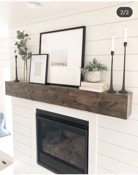 Home Décor, Ikea, Styling A Mantle, Living Room Update, Narrow Mantle Decor, Home Remodeling, Above Fireplace Ideas, How To Style A Mantle, Above Fireplace Decor