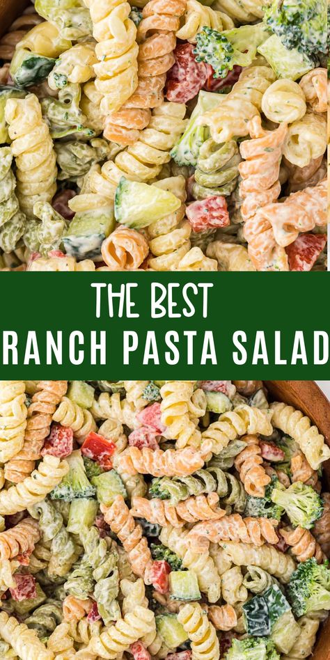 Pasta, Healthy Recipes, Side Dishes, Pasta Salad, Ranch Pasta Salad, Ranch Pasta, Salad Side Dishes, Summer Pasta Salad Recipes, Pasta Salad Recipes