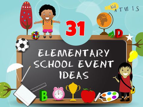 31 elementary school event ideas to help bring families and classroom staff together. These school events will help develop a sense of community. Primary School Education, Elementary School Fundraisers, Elementary School Party, School Fundraisers, School Event Themes, Elementary Schools, School Events, School Event, School Community