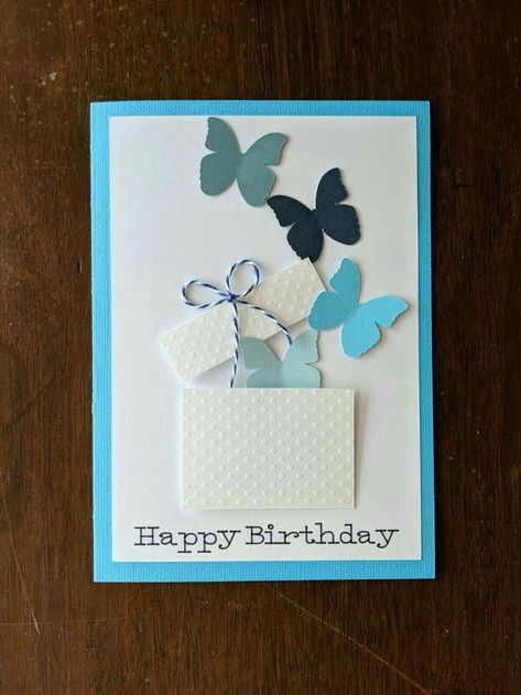 Diy, Handmade Birthday Cards, Birthday Cards Diy, Birthday Card Craft, Happy Birthday Cards Diy, Homemade Birthday Cards, Creative Birthday Cards, Simple Birthday Cards, Happy Birthday Cards Handmade