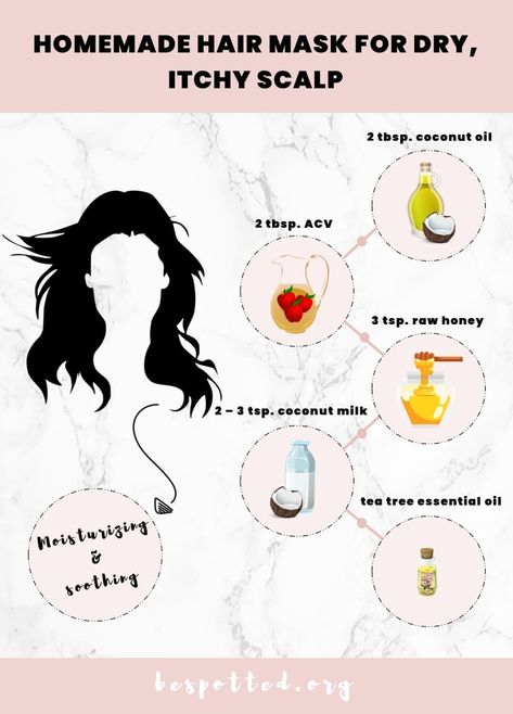 Homemade Hair Mask for Dry Scalp – Moisturizing & Soothing Yoga, Ideas, Glow, Homemade Scalp Treatments, Dry Hair Treatment Diy, Diy Hair Mask For Dry Scalp, Dry Hair Treatment, Scalp Mask, Dry Scalp Treatment