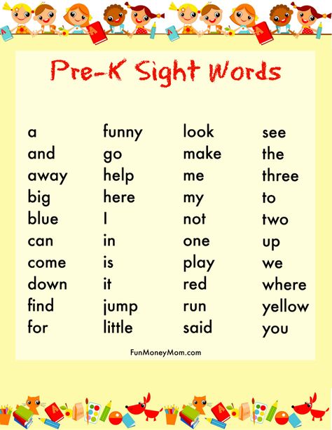 Pre K, Sight Words, Anchor Charts, Pre K Sight Words, Preschool Sight Words, Learning Activities, Preschool Learning, Preschool Learning Activities, Preschool Lessons