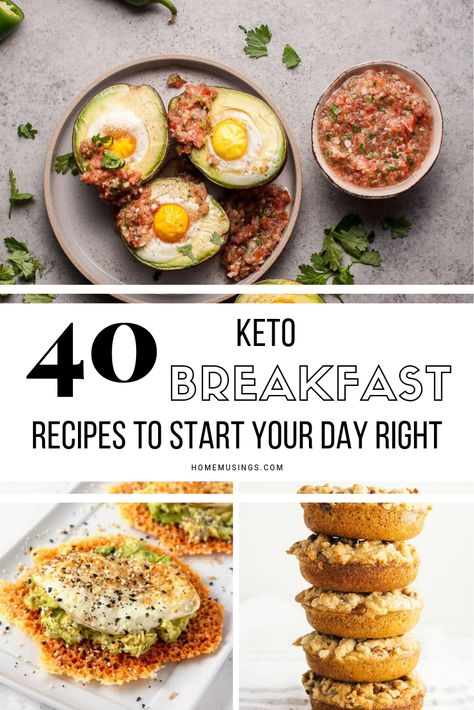 If you share our love of breakfast, here is an awesome list of 40 keto breakfast recipes for you! #keto #breakfast #brunch #recipes Ideas, Brunch, Low Carb Recipes, Keto Breakfast, Quick Keto Breakfast, Keto Diet, Healthy Breakfast Recipes, Keto Egg Recipe, Keto