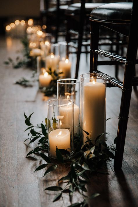 Ideas, Candle Wedding Centerpieces, Candlelit Ceremony, Candle Lit Wedding, Candles Wedding Ceremony, Candle Aisle Decor, Flameless Candles Wedding, Wedding Candles, Ceremony Candles