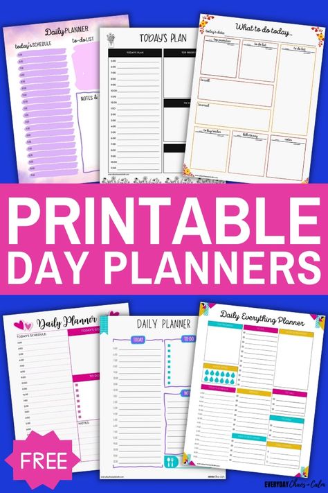 7 Free Printable Daily Planners To Organize Your Day Planners, Weekly Planner Free, Daily Planner Free, Free Daily Planner Printables, Weekly Planner, Daily Planner Printables Free, Weekly Planner Printable, Daily Planner Pages, Free Daily Planner