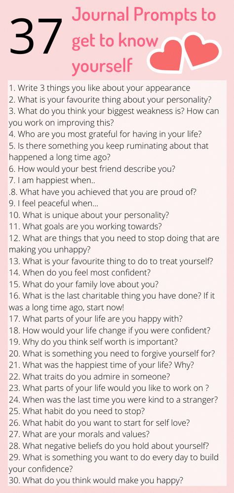 37 Self Love Journal Prompts -they will help you strengthen your mental health and improve your mood check journal prompts for self love Self Improvement Tips, Self Care Bullet Journal, Positive Self Affirmations, Self Improvement, Daily Journal Prompts 365 Questions, Gratitude Journal Prompts, Daily Writing Prompts, Daily Journal Prompts, Healing Journaling