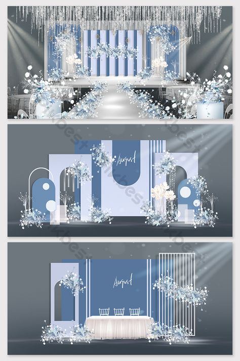Decoration, Design, Backdrop Event, Blue Themed Wedding, Event, Wedding Background, Blue Themed Weddings, Backdrop Decorations, Wedding Deco