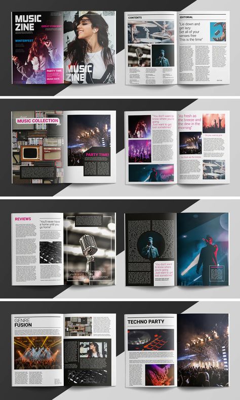 Music Magazine Template InDesign INDD - 20 Pages - Download